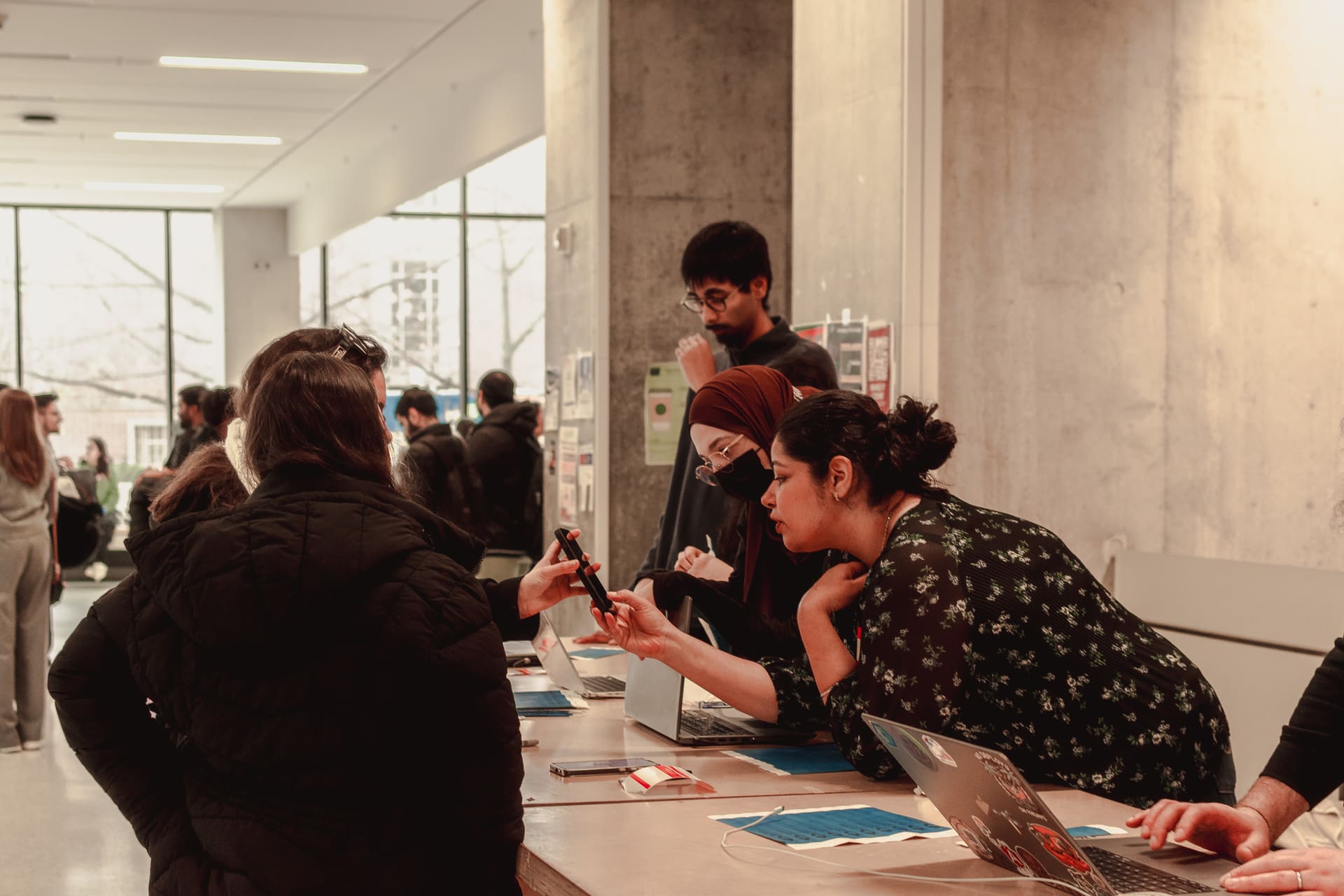 Attendees checking in at a GDG Toronto event
